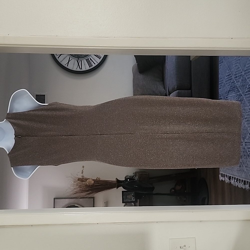 Betsy & Adam Metallic Purple Sleeveless Cocktail Midi Dress - Picture 8 of 13